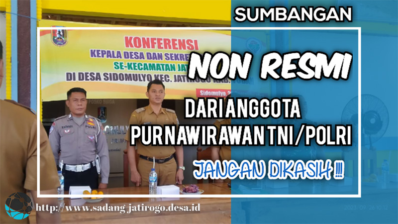 KONFERESI KEPALA DESA DAN SEKRETARIS DESA DI BALAI DESA SIDOMULYO JATIROGO